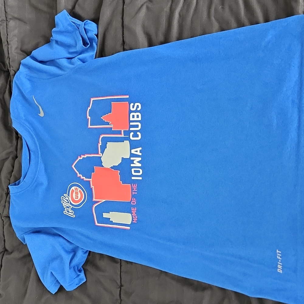 Iowa Cubs Blue Nike Dri-Fit Shirt. Men's Size Small.